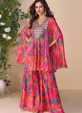 Vegaa Fashion Multicolor A Real Mirraw Chinon Silk Sharara Suit | Grocsy