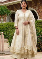 Vegaa Fashion Ceam Gota Cotton Silk Palazzo Suit | Grocsy
