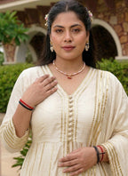 Vegaa Fashion Ceam Gota Cotton Silk Palazzo Suit | Grocsy