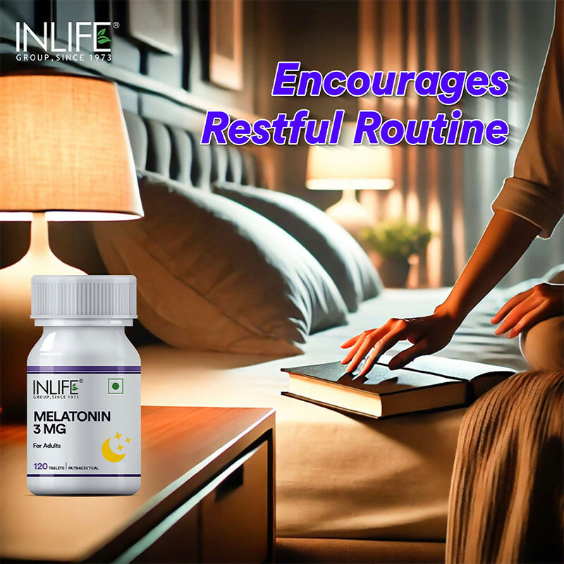Inlife Melatonin 3mg Tablets to Promotes Sleep and Relaxation | Grocsy