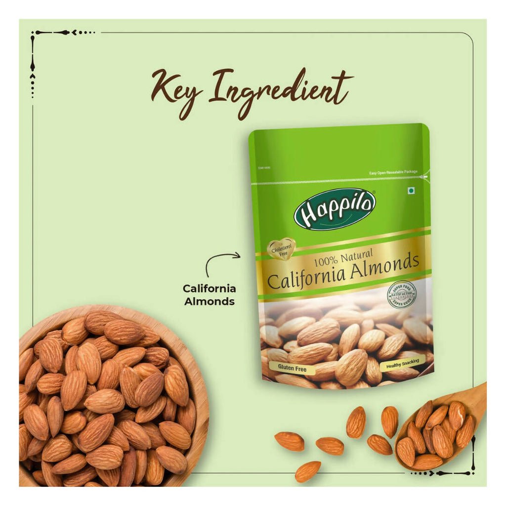 Happilo 100% Natural Premium California Almonds | Grocsy