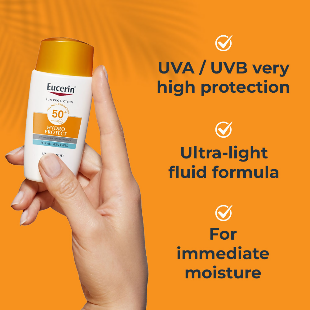 Eucerin Hydro Protect Ultra-Light Sunscreen Fluid SPF 50+ | Grocsy