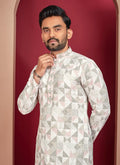 Prazu Fashion Off White Rayon Lucknowi Work Kurta | Grocsy