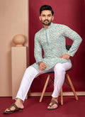 Prazu Fashion Off White Rayon Lucknowi Work Kurta | Grocsy