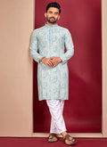 Prazu Fashion Off White Rayon Lucknowi Work Kurta | Grocsy