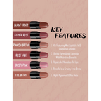 Ronzille Too Glam To Give A Damn Bullet Lipstick Set Of 6 - Nude Edition | Grocsy
