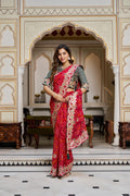 SDF New Festival bandhrej Red saree | Grocsy