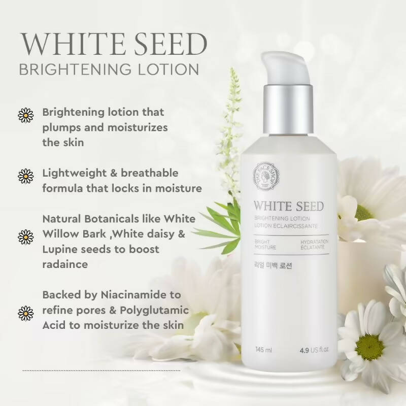 The Face Shop White Seed Brightening Lotion - Korean Skincare | Grocsy