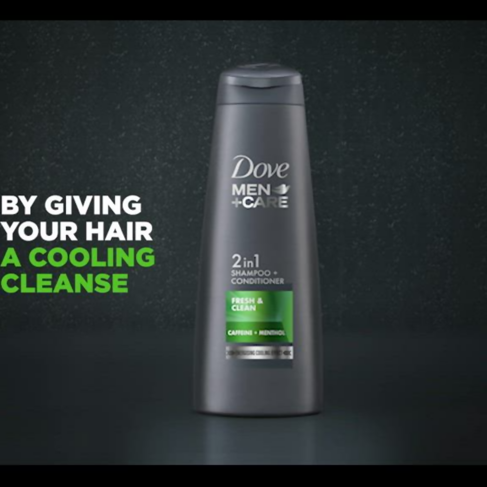 Dove Men +Care Fresh & Clean 2 In 1 Shampoo + Conditioner | Grocsy