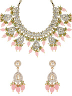 Saanvi Pink Polki Kundan Neckpiece - Wahe Jewels - Swadesiicart