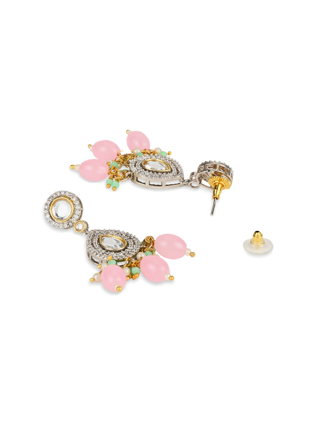 Saanvi Pink Polki Kundan Neckpiece - Wahe Jewels - Swadesiicart