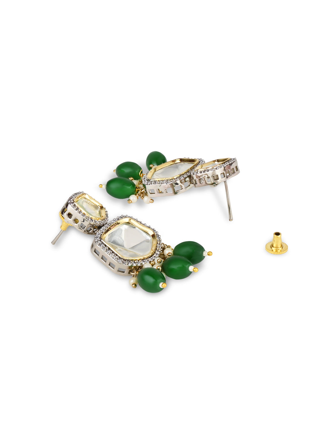 Taapsee Green Polki Kundan Neckpiece - Wahe Jewels - Swadesiicart