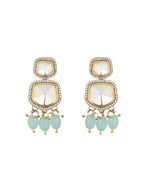 Taapsee Turquoise Polki Kundan Neckpiece - Wahe Jewels - Swadesiicart