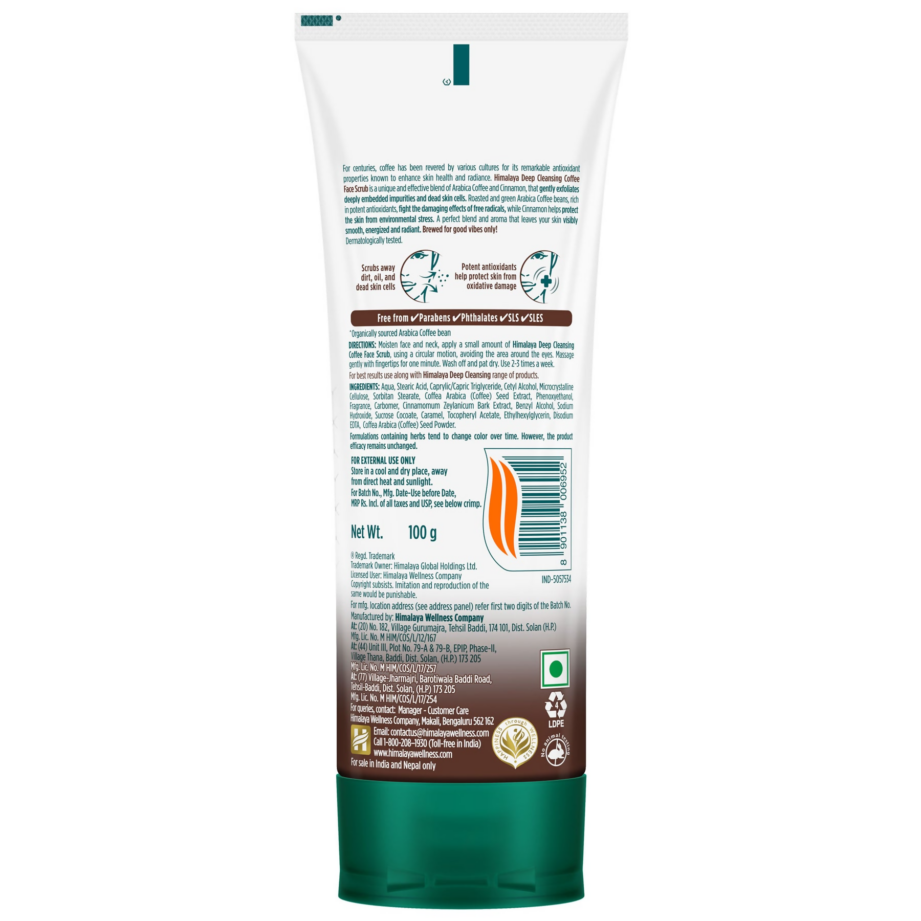 Himalaya Herbals Deep Cleansing Coffee Face Scrub | Grocsy