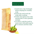 The Pure Story Oil Infused Neem Wood Wide Tooth Comb | Grocsy