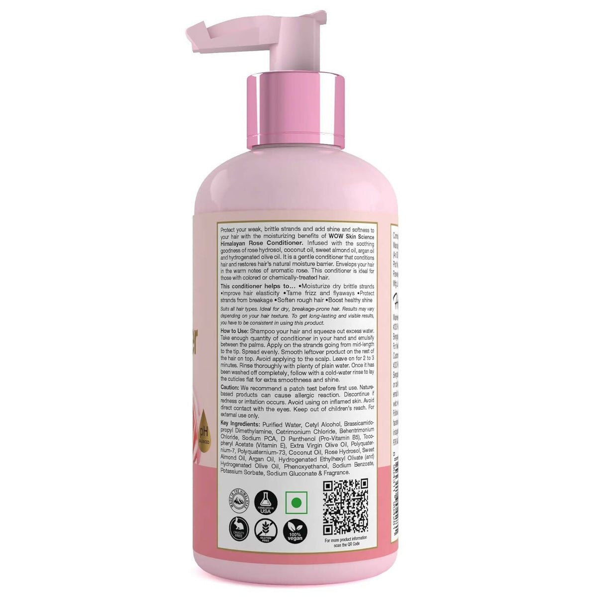 WOW Skin Science Himalayan Rose Conditioner For Volumnising Hair, Anti Smelly Scalp | Grocsy