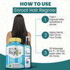 Divya Shree Enroot Hair Regrow Capsule & Oil Nourish & Cleanse Hair Kit | Grocsy