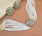 Jewel City Elegant Meenakari Pearl Choker Set - Handcrafted Kundan Necklace with Matching Studs | Grocsy