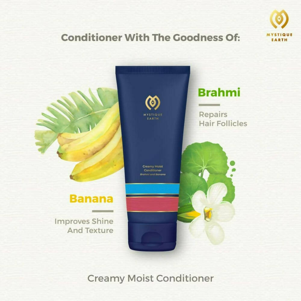 Mystique Earth Creamy Moist Conditioner With Richness Of Brahmi & Banana | Grocsy