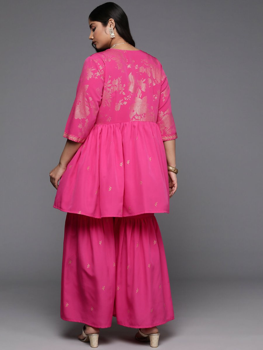 Ahalyaa Women's Traditional Wear Co-ords - Pink | Grocsy