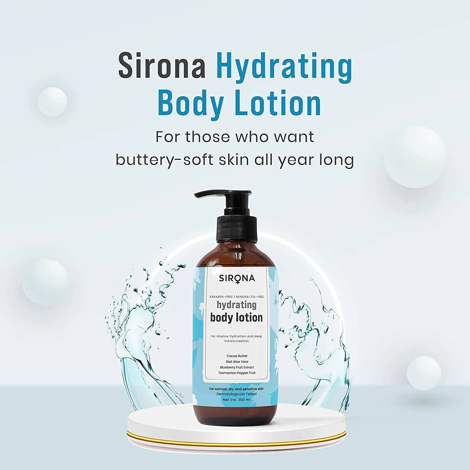 Sirona Blueberry Body Lotion for Intense Hydration | Grocsy