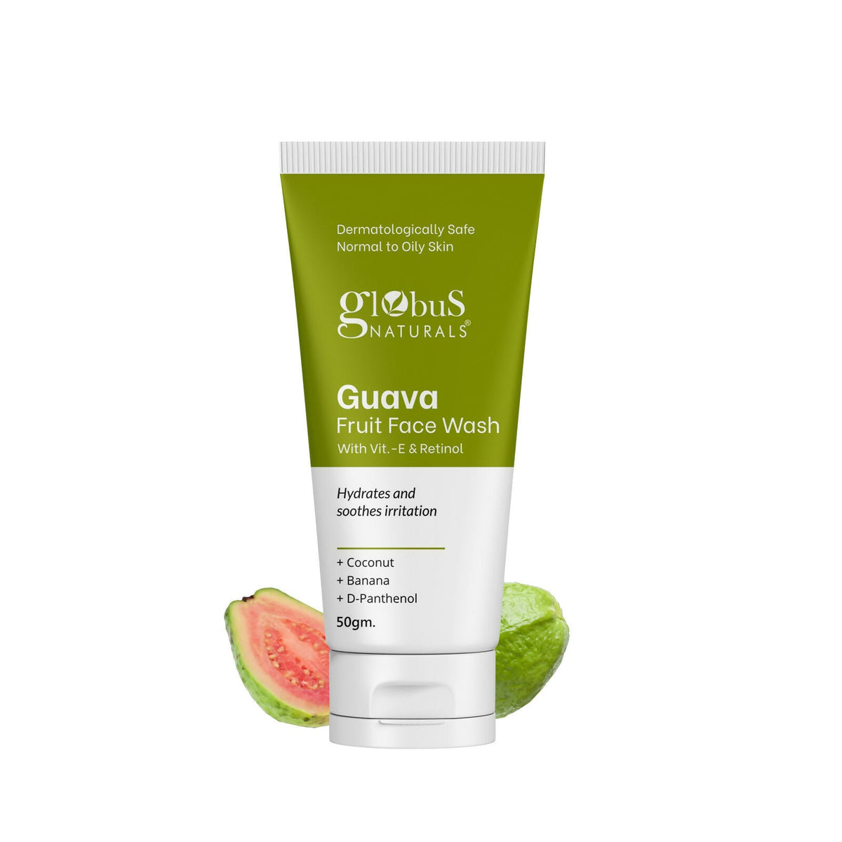 Globus Naturals Guava Fruit Face Wash with Vitamin E & Retinol | Grocsy
