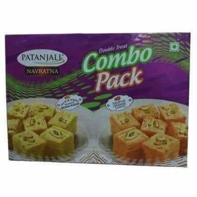 Patanjali Soanpapdi Combo ( Pure Ghee Elaichi + Orange) | Grocsy