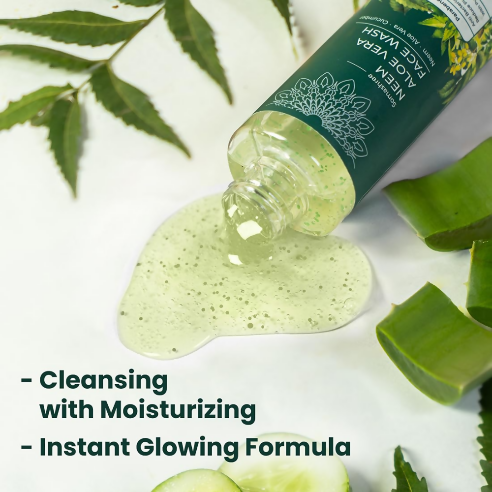 Pureus Herbals Somashree Neem Aloe Vera Face Wash | Grocsy
