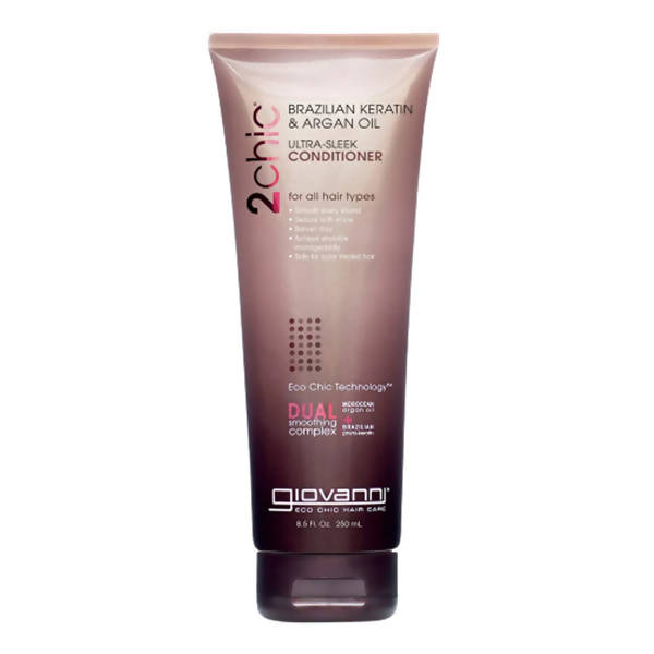Giovanni Organic 2Chic Brazilian Keratin & Argan Oil Ultra-Sleek Conditioner | Grocsy