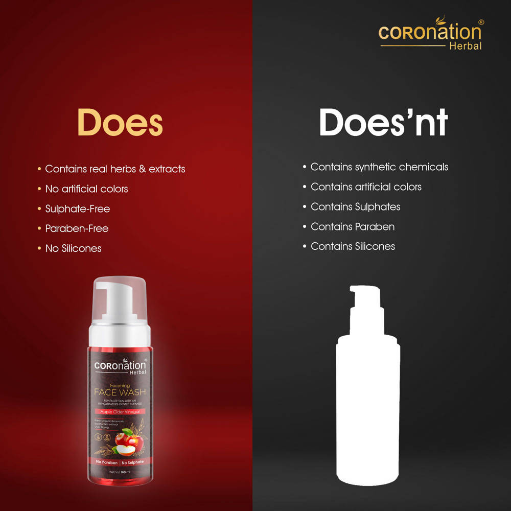 Coronation Herbal Apple Cider Vinegar Foaming Face Wash | Grocsy