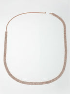 NVR Women's Rose Gold-Polished AD-Studded 3 Layered Kamarbandh Waist Chain | Grocsy