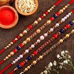 Pretty Designer Rakhi Set With 16 Pcs Ferrero Rocher | Grocsy