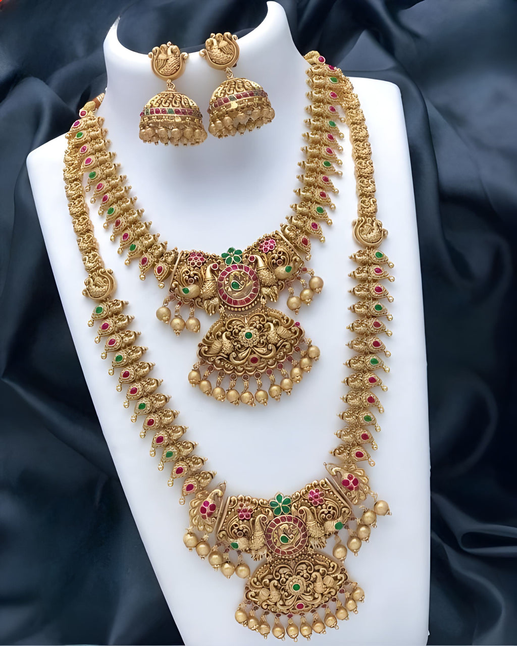 Jewel City Exquisite Gold-Plated Kundan Bridal Jewelry Set - Traditional Indian Design | Grocsy