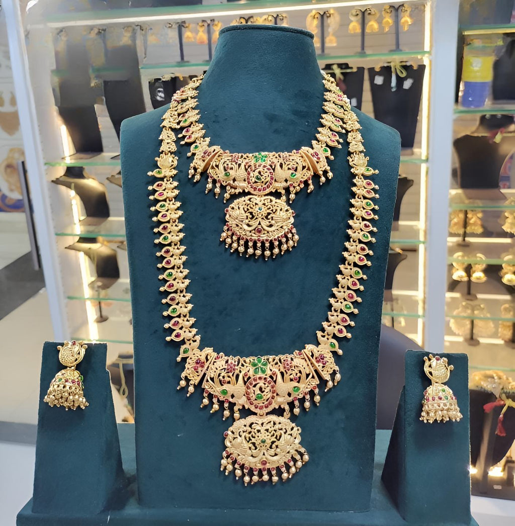 Jewel City Exquisite Gold-Plated Kundan Bridal Jewelry Set - Traditional Indian Design | Grocsy