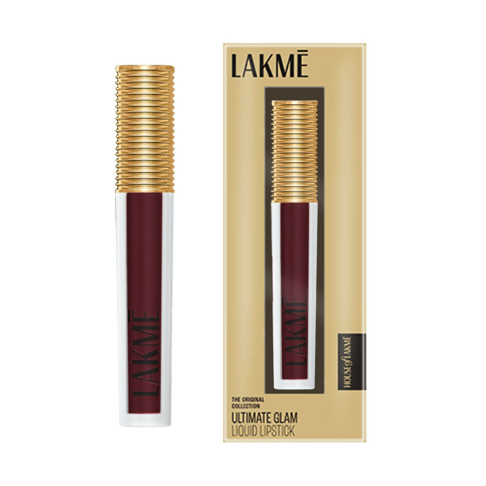 Lakme Ultimate Glam Matte Liquid Lipstick - Wine Touch | Grocsy