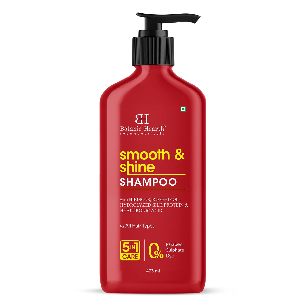 Botanic Hearth Smooth and Shine Shampoo with Hibiscus extract & Rosehip Oil | Grocsy