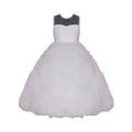 Asmaani Baby Girl's White Color Satin A-Line Maxi Full Length Frock (AS-DRESS-22009) | Grocsy