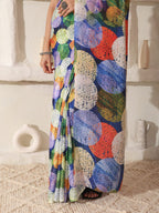 Shivam Fabrics Multi Color Turkey Fabric Printed Saree | Grocsy