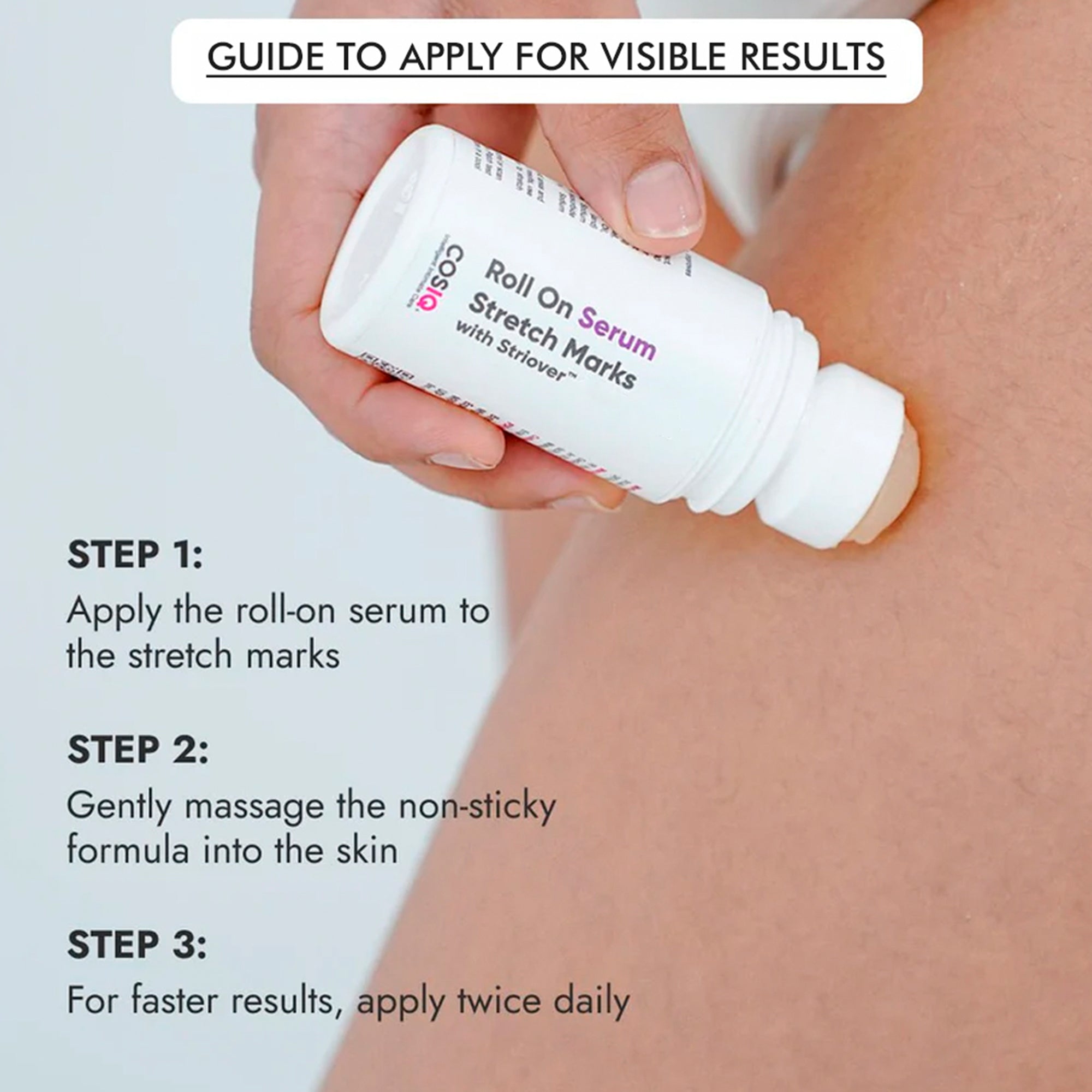 Cos-IQ Stretch Marks Removal Roll-On Serum with Striover | Grocsy