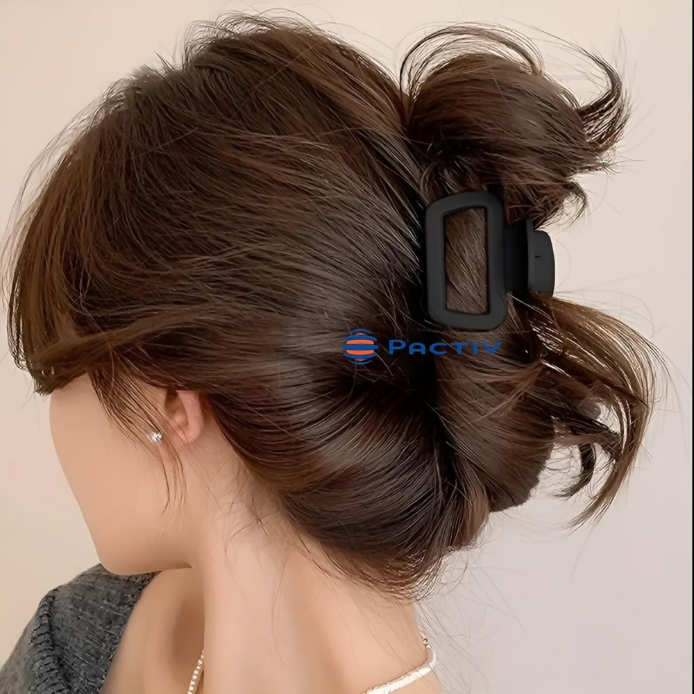 PACTIV Solid Color Matte Hollow Out Hair Claw Clips | Grocsy