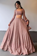 Lehenga Mart Designer Wedding Lehenga Choli For Women - Chocolate | Grocsy