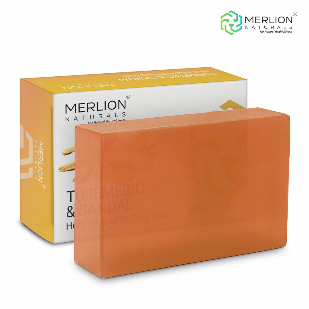 Merlion Naturals Turmeric and Sandal Glycerine Soap | Grocsy