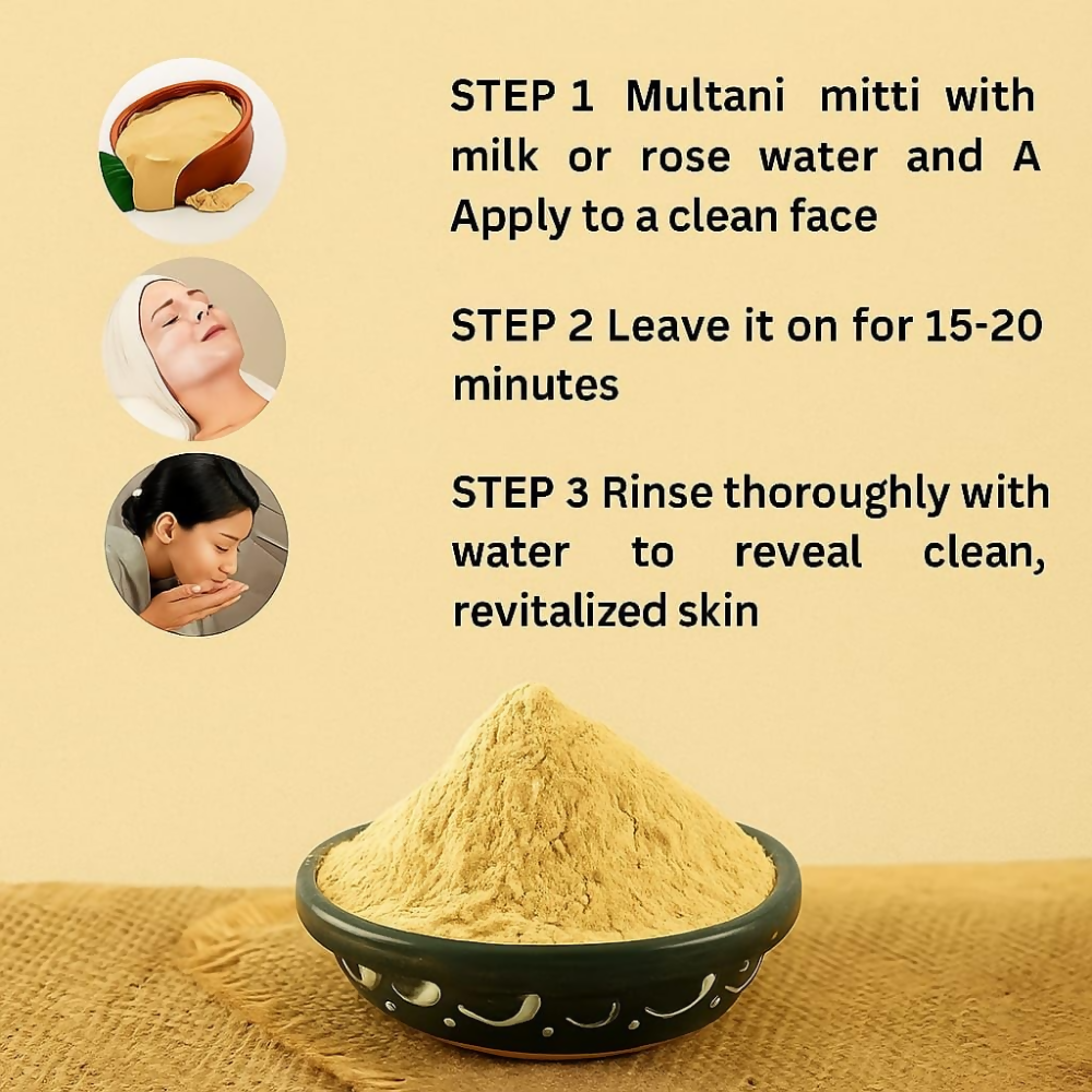 Natural Multani Mitti Fullers Earth Facial Clay Whole Chunks | Grocsy