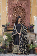 Sonakshi Women's Black Georgette Sequins Zari Embroidered Long Anarkali Sets | Grocsy