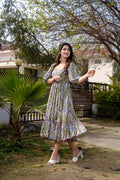 Sonakshi Women's Multycolor Rayon Digital Print Full Round Flair Anarkali Gown Set | Grocsy