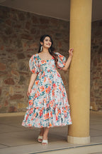 Sonakshi Women's Multycolor Rayon Digital Print Full Round Flair Anarkali Gown Set | Grocsy