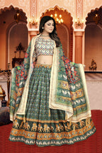 Sonakshi Women's Multicolor Dola Silk Digital Printed Lehenga Choli With Dupatta | Grocsy