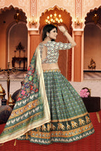 Sonakshi Women's Multicolor Dola Silk Digital Printed Lehenga Choli With Dupatta | Grocsy