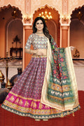 Sonakshi Women's Multicolor Dola Silk Digital Printed Lehenga Choli With Dupatta | Grocsy