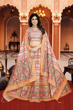 Sonakshi Women's Multicolor Dola Silk Digital Printed Lehenga Choli With Dupatta | Grocsy